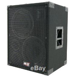 2X12 with Tweeter Empty Bass Guitar Speaker Cabinet Black Carpet BG2X12HT-BC