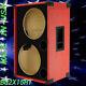 2x15 Empty Bass Guitar Speaker Cabinet Fire Red Tolex Bg2x15sfrbf