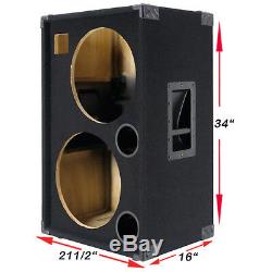 2X15 with Tweeter Empty Bass Guitar Speaker Cabinet Black Carpet BG2X15HTBC
