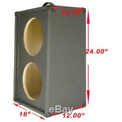 2x10 Vertical Guitar Speaker Empty Cabinet Charcoal black Tolex