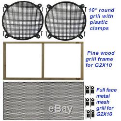 2x10 Vertical Guitar Speaker Empty Cabinet Charcoal black Tolex