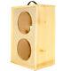 2x10 Vertical Slant Solid Raw Pine, Extension Guitar Speaker Empty Cabinet