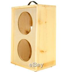 2x10 Vertical slant solid raw Pine, Extension Guitar speaker Empty cabinet