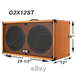 2x12 Guitar Speaker Cabinet Orange Tolex WithCelestion Rocket 50 Speakers US made