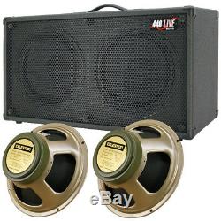 2x12 Guitar Speaker Cabinet WithCelestion Greenback Speakers Charcoal black Tolex