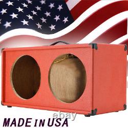 2x12 Guitar Speaker empty Cabinet Fire Hot Red Tolex Strait front shape