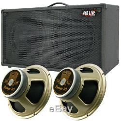 2x12 Guitar Spkr Cabinet Charcoal black Tolex WithCelestion Vintage 30 Speakers
