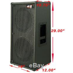 2x12 Vertical Guitar Speaker Cab Charcoal Blk tolex WithCelestion G12T75 Spkr