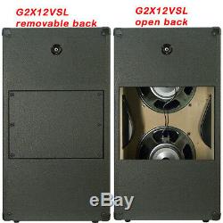 2x12 Vertical Guitar Speaker Cabinet Orange Tolex WithCelestion Greenback Spkrs