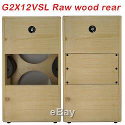 2x12 vertical solid Pine, Raw wood Guitar speaker Empty cabinet G2X12VSL RW