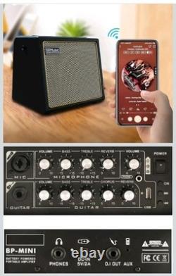 30 Watt Bluetooth Speaker Rechargeable Portable Acoustic Guitar Amp