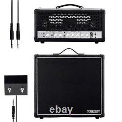 30W Guitar Tube Amplifier with 60W Speaker Loudspeaker Cabinet 2-Button Footswitch