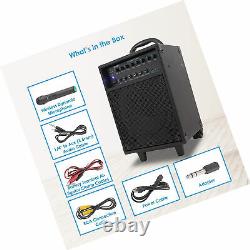 400W Bluetooth Wireless Portable PA Speaker Stereo System Rechargeable Battery