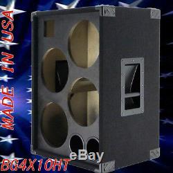 4X10 with Tweeter Bass Guitar Speaker Empty Cabinet Black Carpet BG4X10HTBC