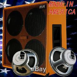4x12 Guitar Speaker Extension Cabinet withG12K100 Celestion Speakers Orange tolex