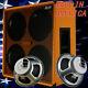 4x12 Guitar Speaker Extension Cabinet Withg12k100 Celestion Speakers Orange Tolex