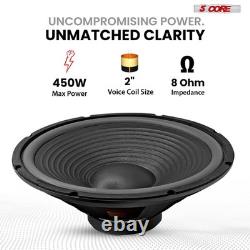 5 Core 15 Inch Guitar Speaker 2Pc Replacement 2000W 8 Ohm for Amplifier Cabinets