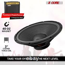 5 Core 15 Inch Guitar Speaker 2Pc Replacement 2000W 8 Ohm for Amplifier Cabinets