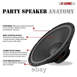 5 Core 15 Inch Guitar Speaker 2Pc Replacement 2000W 8 Ohm for Amplifier Cabinets