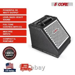 5 Core Electric Drum Amp 80W Bluetooth Drumming Amp w 8 Speaker w 3 Band EQ