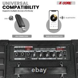 5 Core Electric Drum Amp 80W Bluetooth Drumming Amp w 8 Speaker w 3 Band EQ