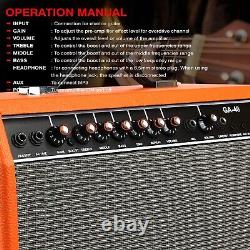 5 Core Guitar Amp 40W Amplifier For Electric Bass Acoustic Amp Small Portable