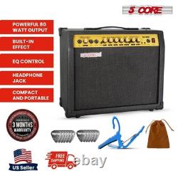 5 Core Guitar Amplifier 80W Electric Portable Mini Amp w Built in 10 Speaker