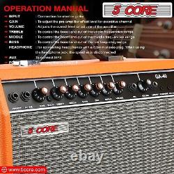 5Core 40W Electric Guitar Amp, Guitar Amplifier with Built-In Speaker? /