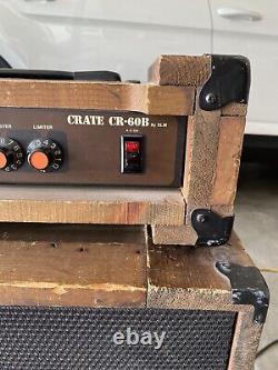 70's Crate CR-60B by SLM Guitar Amplifier Head Wood Crate 115-B Speaker Cabinet