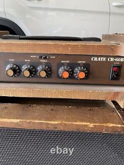 70's Crate CR-60B by SLM Guitar Amplifier Head Wood Crate 115-B Speaker Cabinet