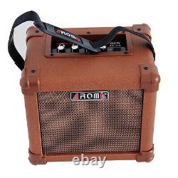 AROMA 10W Brown Amplifier Speaker Box AG-10A Handy Portable Acoustic Guitar AMP