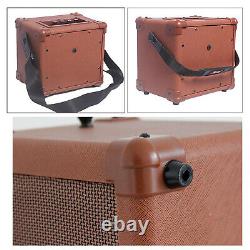 AROMA 10W Brown Amplifier Speaker Box AG-10A Handy Portable Acoustic Guitar AMP