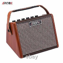 AROMA AG-15A 15W Portable Acoustic Guitar Amplifier Amp BT Speaker d T5D4