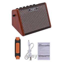 AROMA AG-15A 15W Portable Acoustic Guitar Amplifier Amp BT Speaker d Z6I9