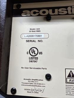 Acoustic A20 Brown/Tan 3-Band EQ 8-Inch 20W Acoustic Guitar Combo Amplifier