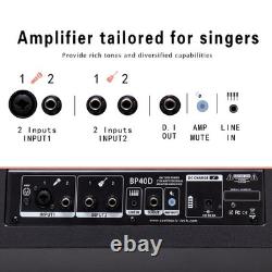 Acoustic Guitar Amplifier, 80 Watt Portable Bluetooth Amp for Guitar Acoustic