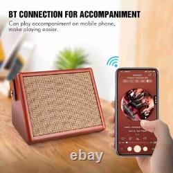 Ammoon AC-15 15W Portable Acoustic Guitar Amplifier Amp BT Speaker With Mic TIUH