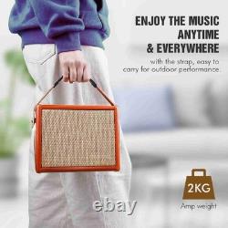Ammoon AC-15 15W Portable Acoustic Guitar Amplifier Amp BT Speaker With Mic TIUH
