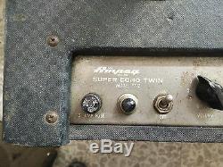Ampeg super echo twin ET 2 guitar amplifier With Goodman speakers VG WORKING ORDER