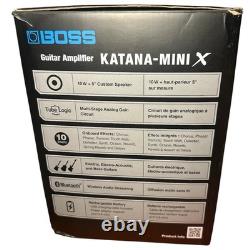 BOSS Katana Mini X 10W 1 x 5 Inch Portable Guitar Amplifier Black New Open Box