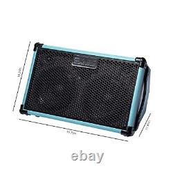BP40D Powered Acoustic Guitar Amplifier- Portabletooth Speaker 80W Blue