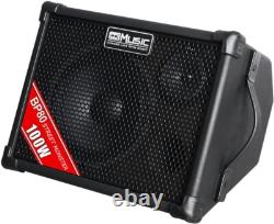 Battery Powered Acoustic Guitar Amplifier- Portable Bluetooth Speaker 100W, 6