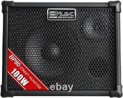 Battery Powered Acoustic Guitar Amplifier- Portable Bluetooth Speaker 100W, 6