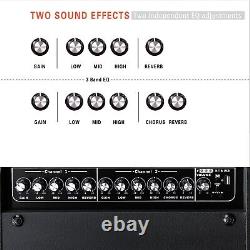 Battery Powered Acoustic Guitar Amplifier- Portable Bluetooth Speaker 100W, 6