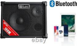 Battery Powered Acoustic Guitar Amplifier- Portable Bluetooth Speaker 100W, 6