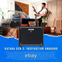 Boss Katana Gen 3 50W 1x12 Inch Combo Guitar Amplifier Bundle (Black)