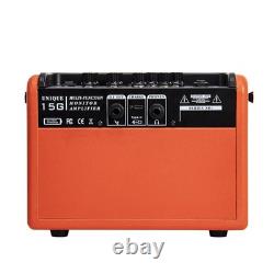 COOLMUSIC Acoustic/Electric Guitar Amplifier, 3-Year Warranty, 15 Watt Portable