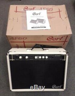 Cort AF60 acoustic guitar amplifier, 60 watts, 2 x 8 speakers, mic input, VGC
