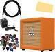 Crush Mini Guitar Combo Amplifier Bundle With Power Supply, Instrument Cable, 24