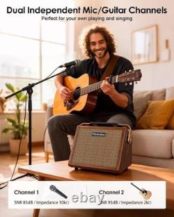 Crush20 20W Guitar Amp with Battery Reverb EQ for Mic Acoustic Guitars